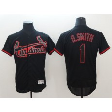 MLB St. Louis Cardinals #1 Ozzie Smith Black Flexbase Men Jersey