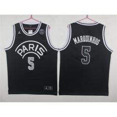 Paris Saint-Germain #5 Marquinhos Black Jordan Fashion Men Jersey