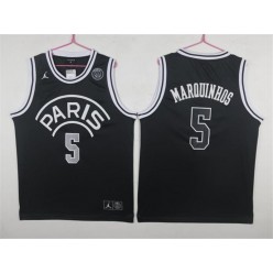 Paris Saint-Germain #5 Marquinhos Black Jordan Fashion Men Jersey