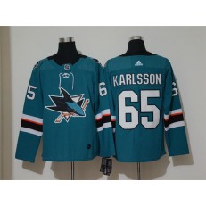 San Jose Sharks #65 Erik Karlsson Teal Adidas NHL Men Jersey