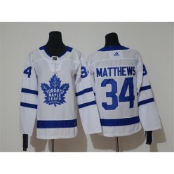 Toronto Maple Leafs #34 Auston Matthews White Youth Adidas Jersey