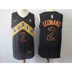 Toronto Raptors #2 Kawhi Leonard Black City Edition Nike Swingman Men Jersey