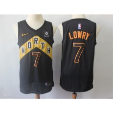 Toronto Raptors #7 Kyle Lowry Black City Edition Nike Swingman Men Jersey