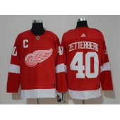 Detroit Red Wings #40 Henrik Zetterberg Red Adidas NHL Men Jersey