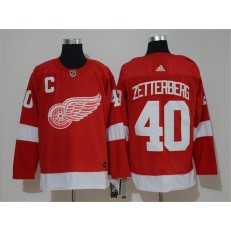 Detroit Red Wings #40 Henrik Zetterberg Red Adidas NHL Men Jersey