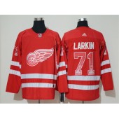 Detroit Red Wings #71 Dylan Larkin Red Drift Fashion Adidas NHL Men Jersey