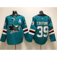 San Jose Sharks #39 Logan Couture Teal Adidas NHL Men Jersey