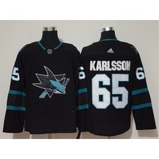 San Jose Sharks #65 Erik Karlsson Black Adidas NHL Men Jersey