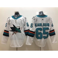 San Jose Sharks #65 Erik Karlsson White Adidas NHL Men Jersey