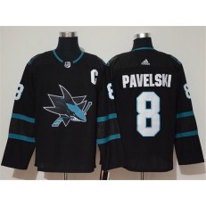 San Jose Sharks #8 John Pavelski Black Adidas NHL Men Jersey