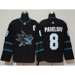 San Jose Sharks #8 John Pavelski Black Adidas NHL Men Jersey