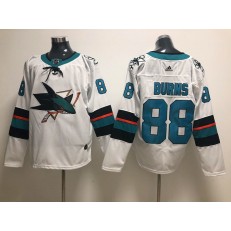 San Jose Sharks #88 Brent Burns White Adidas NHL Men Jersey