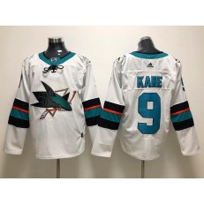 San Jose Sharks #9 Evander Kane White Adidas NHL Men Jersey