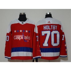Washington Capitals #70 Braden Holtby Red Alternate Adidas NHL Men Jersey