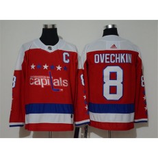 Washington Capitals #8 Alexander Ovechkin Red Alternate Adidas NHL Men Jersey