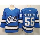 Winnipeg Jets #55 Mark Scheifele Blue Alternate Adidas NHL Men Jersey