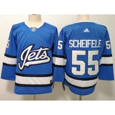 Winnipeg Jets #55 Mark Scheifele Blue Alternate Adidas NHL Men Jersey