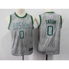 Boston Celtics #0 Jayson Tatum Gray Youth Nike Swingman Jersey
