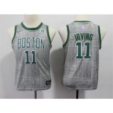 Boston Celtics #11 Kyrie Irving Gray Youth City Edition Nike Swingman Jersey