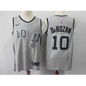San Antonio Spurs #10 DeMar DeRozan Gray Nike Swingman Jersey