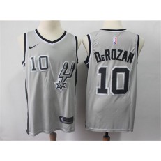 San Antonio Spurs #10 DeMar DeRozan Gray Nike Swingman Jersey