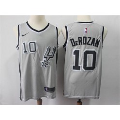San Antonio Spurs #10 DeMar DeRozan Gray Nike Swingman Jersey