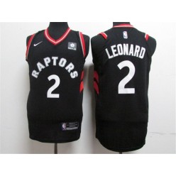 Toronto Raptors #2 Kawhi Leonard Black Nike Authentic Jersey