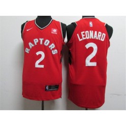 Toronto Raptors #2 Kawhi Leonard Red Nike Authentic Jersey