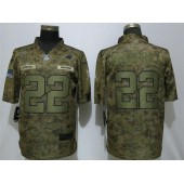 Carolina Panthers #22 Christian McCaffrey Camo Salute To Service Limited Nike NFL Men Jersey