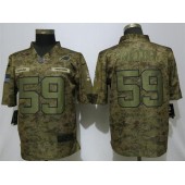 Carolina Panthers #59 Luke Kuechly Camo Salute To Service Limited Nike NFL Men Jersey