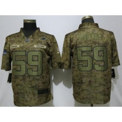 Carolina Panthers #59 Luke Kuechly Camo Salute To Service Limited Nike NFL Men Jersey