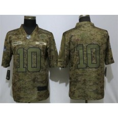 Kansas City Chiefs #10 Tyreek Hill Camo Salute To Service Limited Nike NFL Men Jersey