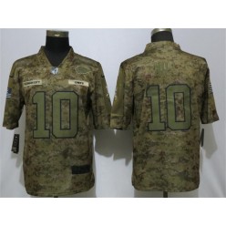 Kansas City Chiefs #10 Tyreek Hill Camo Salute To Service Limited Nike NFL Men Jersey