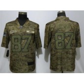 Kansas City Chiefs #87 Travis Kelce Camo Salute To Service Limited Nike NFL Men Jersey