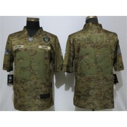 Oakland Raiders #24 Marshawn Lynch Camo Salute To Service Limited Nike NFL Men Jersey