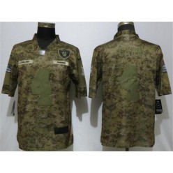 Oakland Raiders #4 Derek Carr Camo Salute To Service Limited Nike NFL Men Jersey