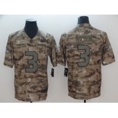Seattle Seahawks #3 Russell Wilson Camo Salute To Service Limited Nike NFL Men Jersey