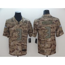 Tampa Bay Buccaneers #3 Jameis Winston Camo Salute To Service Limited Nike NFL Men Jersey
