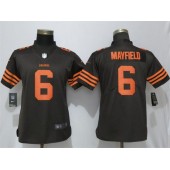 Women Nike Cleveland Browns #6 Baker Mayfield Brown Vapor Untouchable Limited NFL Jersey