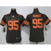 Women Nike Cleveland Browns #95 Myles Garrett Brown Vapor Untouchable Limited NFL Jersey