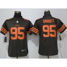 Women Nike Cleveland Browns #95 Myles Garrett Brown Vapor Untouchable Limited NFL Jersey