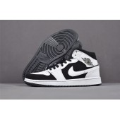 AIR JORDAN 1 MID WHITE BLACK 554724-113