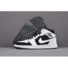 AIR JORDAN 1 MID WHITE BLACK 554724-113