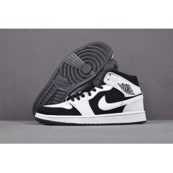 AIR JORDAN 1 MID WHITE BLACK 554724-113