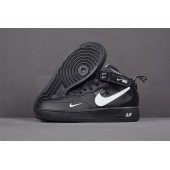 NIKE AIR FORCE 1 MID BLACK WHITE AJ7747-001