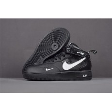 NIKE AIR FORCE 1 MID BLACK WHITE AJ7747-001