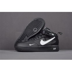 NIKE AIR FORCE 1 MID BLACK WHITE AJ7747-001