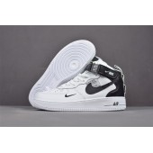 NIKE AIR FORCE 1 MID WHITE BLACK AJ7747-100
