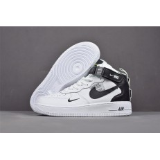 NIKE AIR FORCE 1 MID WHITE BLACK AJ7747-100