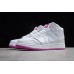 AIR JORDAN 1 MID GS WHITE FUCHSIA BLAST 555112-100